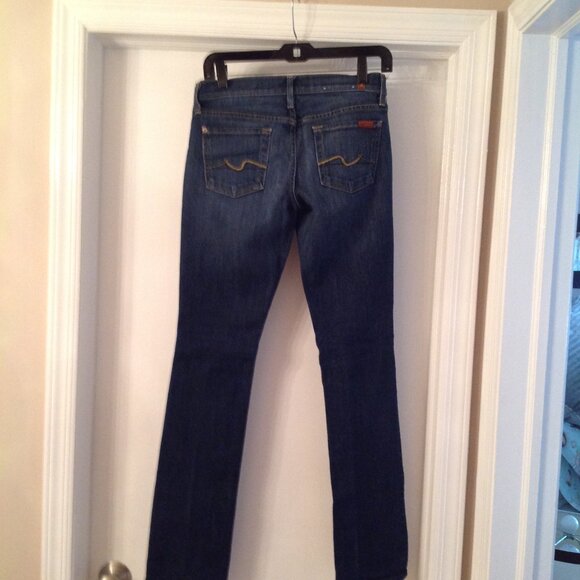 7 For All Mankind Straight Leg Denim Jeans 26 - Picture 4 of 7